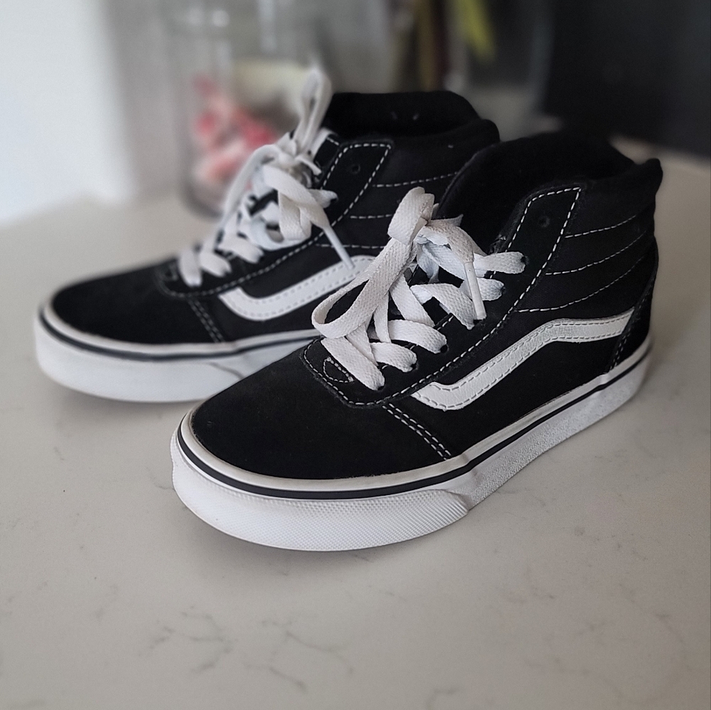 Vans Black and White High-Top Sneakers